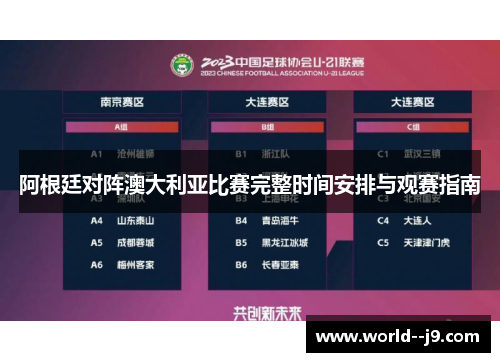 阿根廷对阵澳大利亚比赛完整时间安排与观赛指南