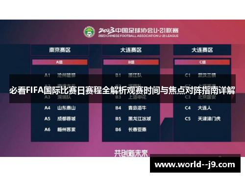 必看FIFA国际比赛日赛程全解析观赛时间与焦点对阵指南详解
